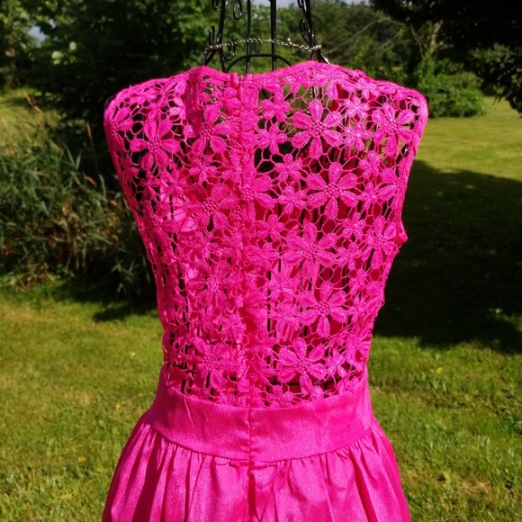 S/M/L/XL PINK LACE DRESS MINI - Picture 5 of 6